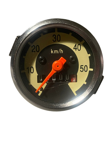 Tacho 48mm elfenbein schwarz - tacho, elfenbein/schwarz